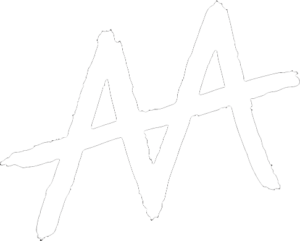 AA logo White